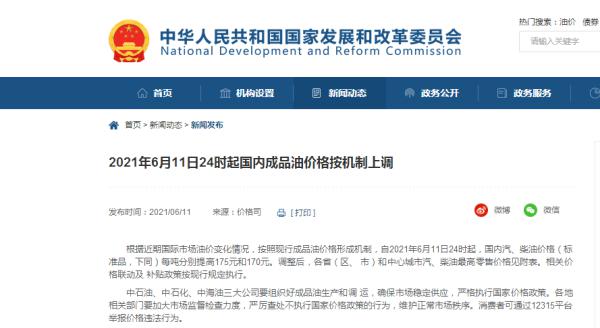 什么时候调整汽油价格（今日油价格表）